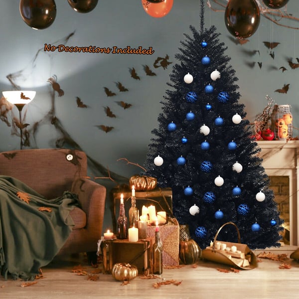 Kunstig Halloween juletræ, 130x225 cm, Sort , Star