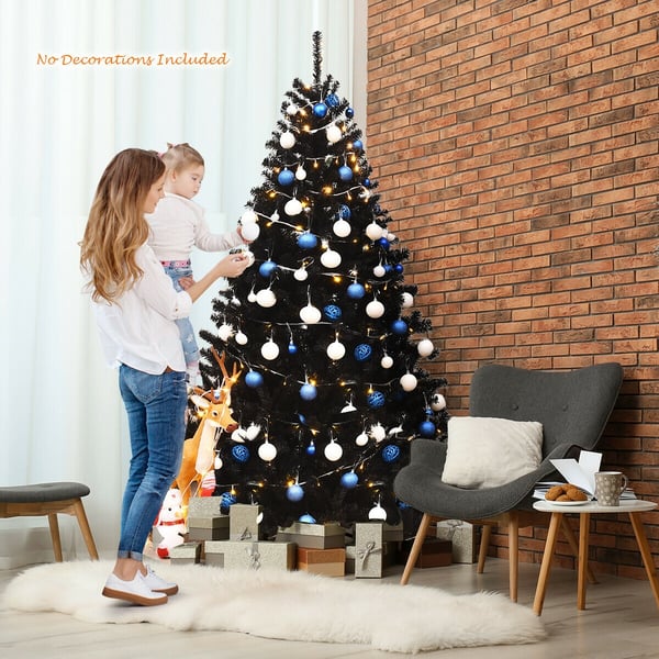 Kunstig Halloween juletræ, 130x225 cm, Sort , Star