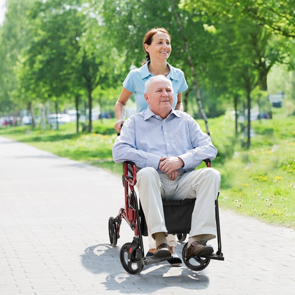 Rollator, 41x25x34-39cm, Röd , Star