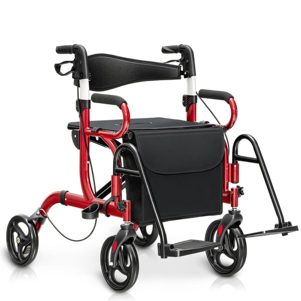 Rollator, 41x25x34-39cm, Rød , Star