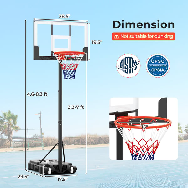 Basketball kurv, 73x49 cm, Sort , Star