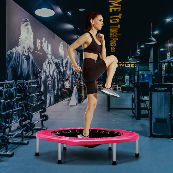 Lille sammenklappelig trampolin, 38"x7.5", pink , Star