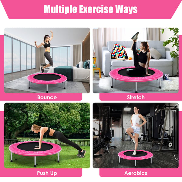 Lille sammenklappelig trampolin, 38"x7.5", pink , Star