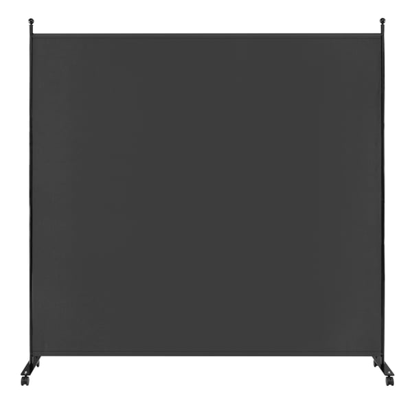 Huoneenjakaja, Yksipaneelinen rullattava pyörillä, 185×30×185 cm, Harmaa , Star
