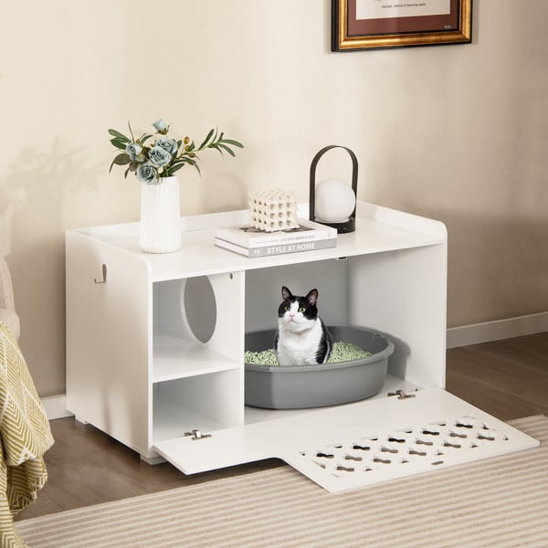 Kattlåda Förvaring, 90×48×52 cm, Vit , Star