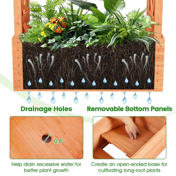 Planter med Espalier, 66x32x152 cm, Orange , Star