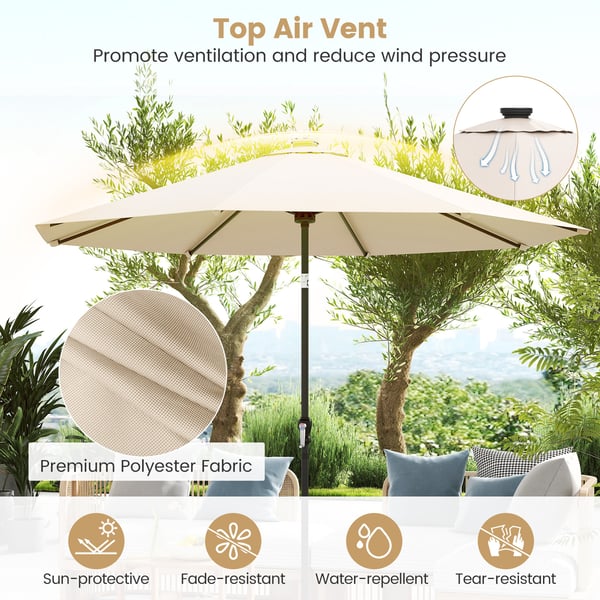 Uteparasoll, 290 cm, Beige , Star