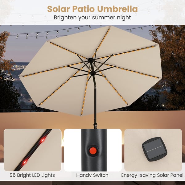 Uteparasoll, 290 cm, Beige , Star