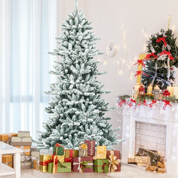 Kunstig juletræ, 213 cm, Grøn Hvid , Star