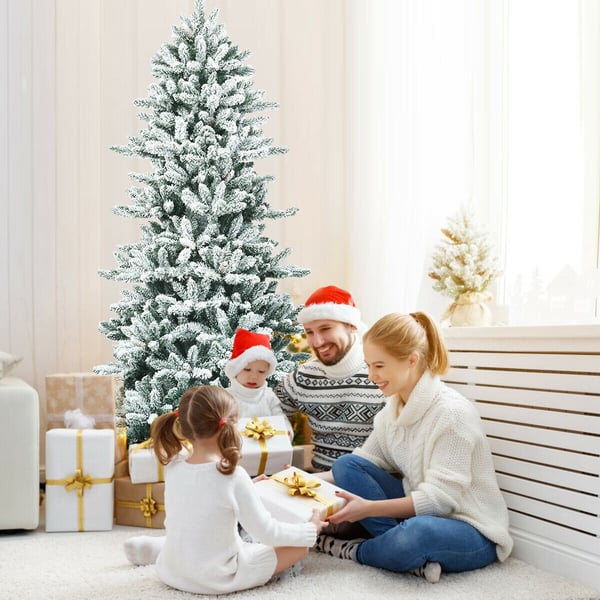 Kunstig juletræ, 213 cm, Grøn Hvid , Star