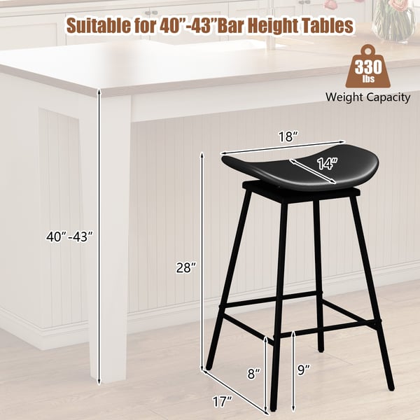 Barstol Set, 2, Svart, Star