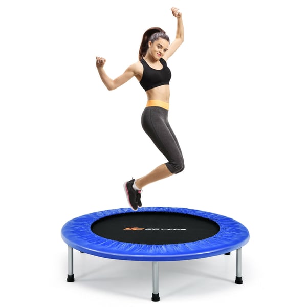 Lille sammenklappelig trampolin, 38"φ x 7.5", Blå , Star