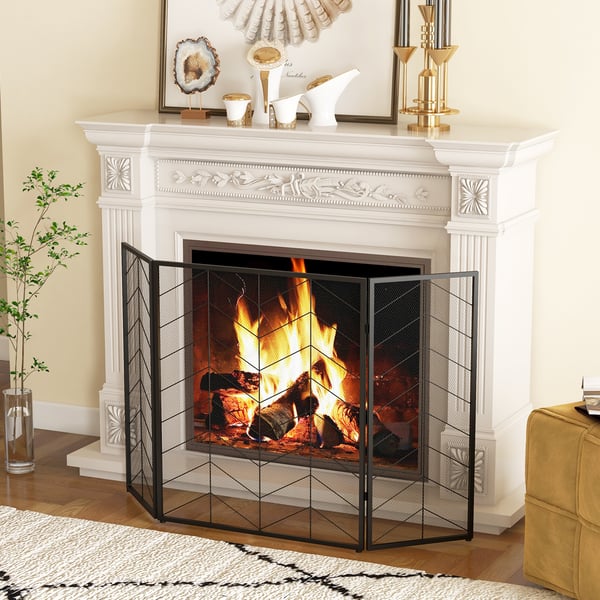 Eldskydd, 52x31, Svart - Material: Metall , Star