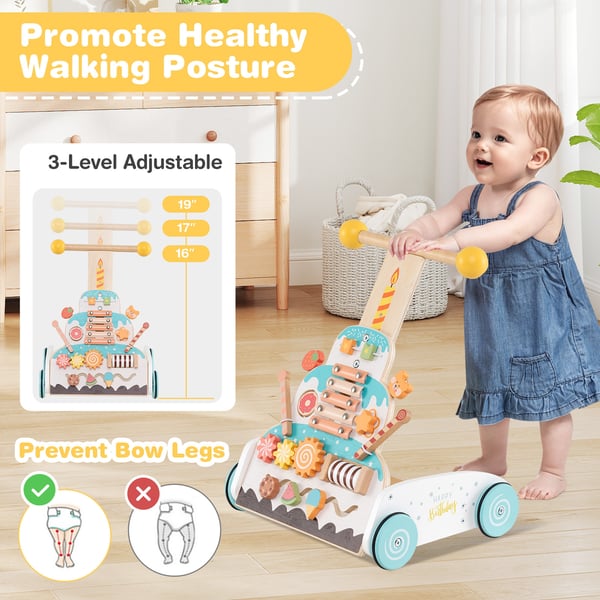 Babywalker, 29x34x40/43/49 cm, Hvid , Star