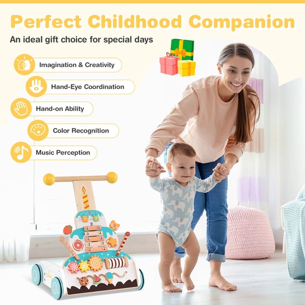 Babywalker, 29x34x40/43/49 cm, Hvid , Star
