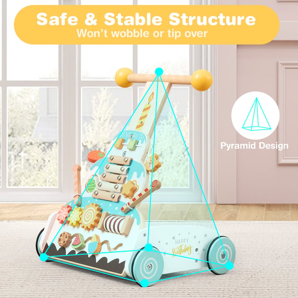 Babywalker, 29x34x40/43/49 cm, Hvid , Star