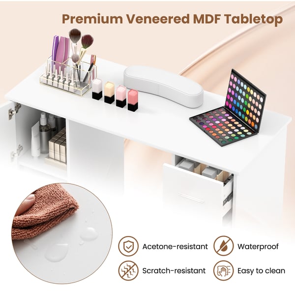 Manicurebord, 108x45x76 cm, hvid , Star