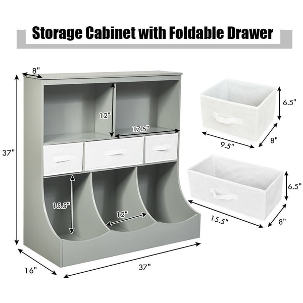 Opbevaringsorganisator, 93x40x94 cm, Hvid , Star