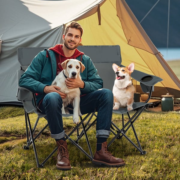 Campingstol, 135x66x96 cm, Grå , Star