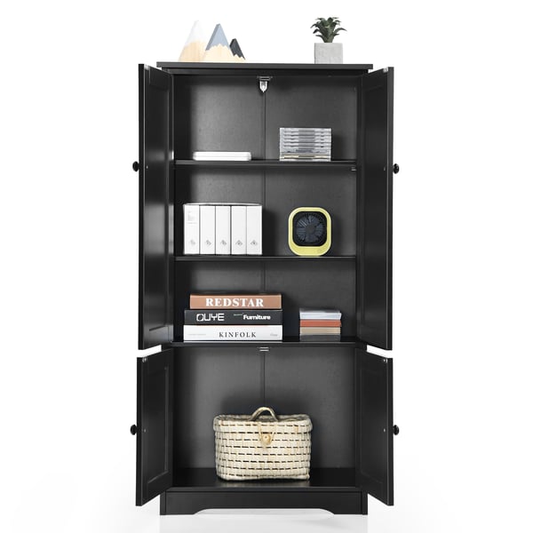 Opbevaringsskab, 59x32x123 cm, Sort/Hvid , Star