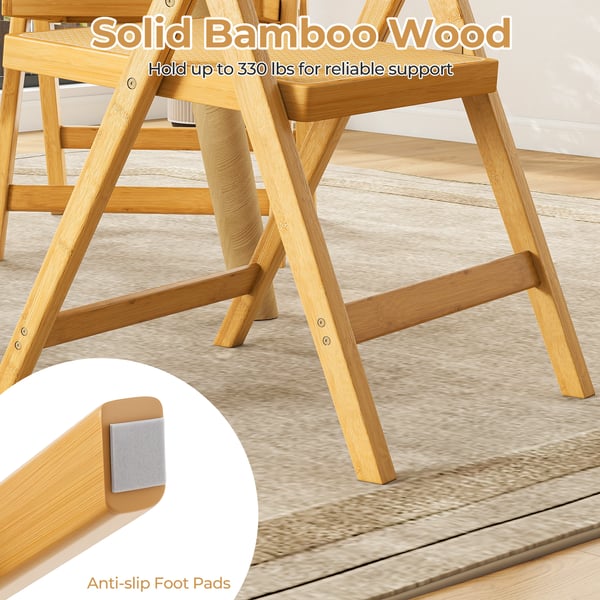 Sammenklappelige stole, Boho Accent Rattan Cane sæt af 2, 56x49x80 cm, Naturfarvet , Star