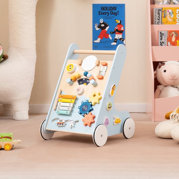 Babywalker, blå - Material: trä , Star
