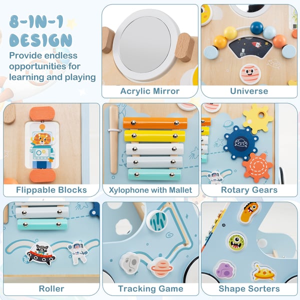 Babywalker, blå - Material: trä , Star