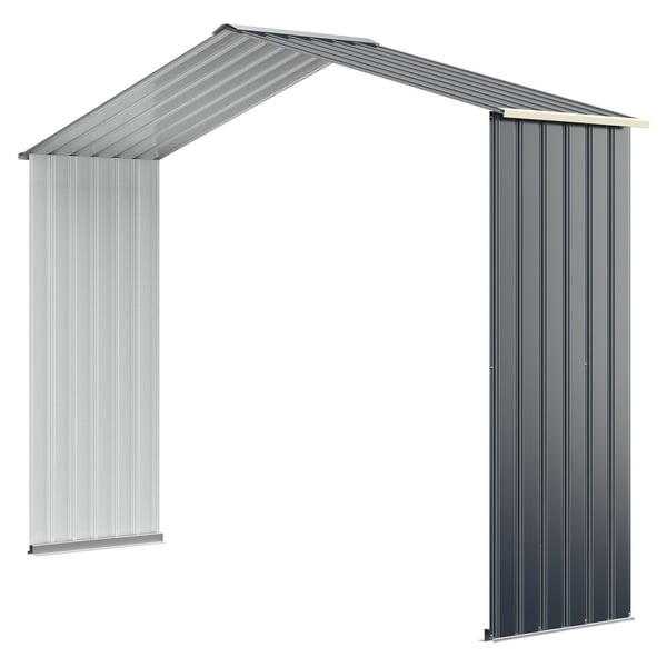 Udendørs opbevaringsskur, 213x127x195 cm / 277x191x202 cm / 340x255x210 cm, Grå , Star