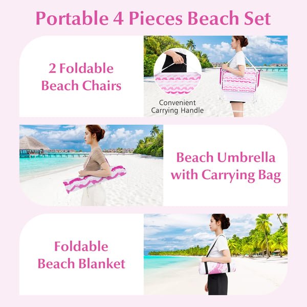 Strandset, 170x195 cm, Rosa , Star