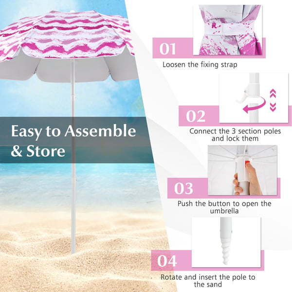 Strandset, 170x195 cm, Rosa , Star