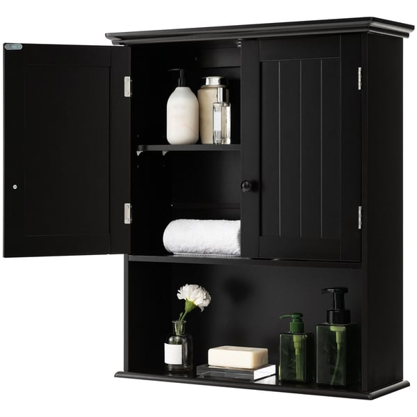 Vægskab Opbevaring, 60x20x70.5 cm, Sort , Star