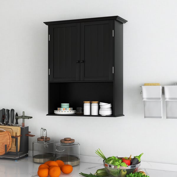 Vægskab Opbevaring, 60x20x70.5 cm, Sort , Star