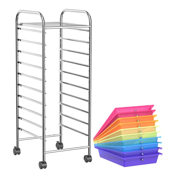 Opbevaringsvognsorganisator, 13x15x34 cm, Sort , Star