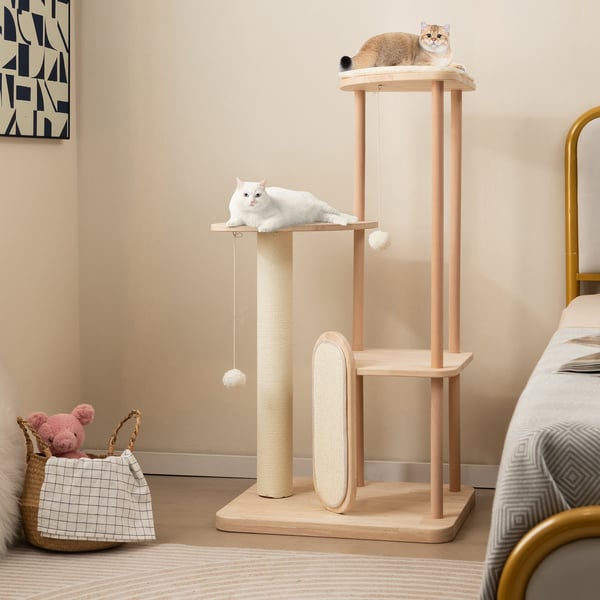 Kat tårn, 58×47×112 cm, Beige , Star