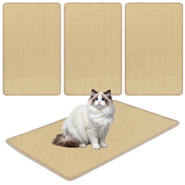 Kattmattor, Set med 2 kattklösmattor, 80x50 cm, Naturfiber , Star