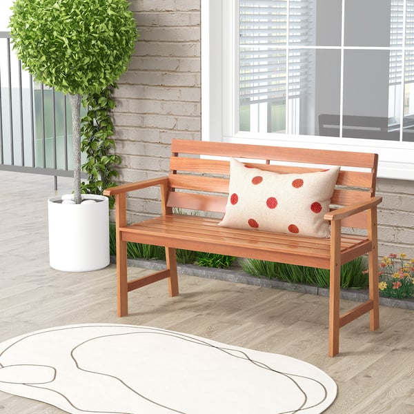 Patio Bench, 122x64x84 cm, Luonnonväri , Star