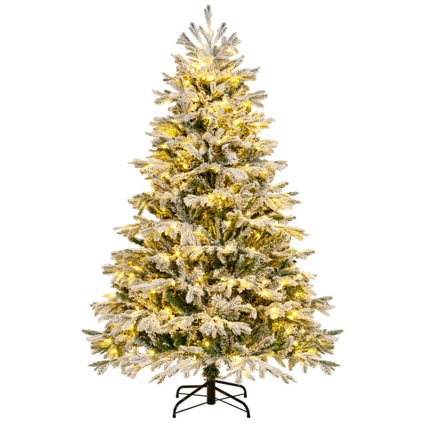Kunstig juletræ, 180x120 cm, Grøn & Hvid , Star
