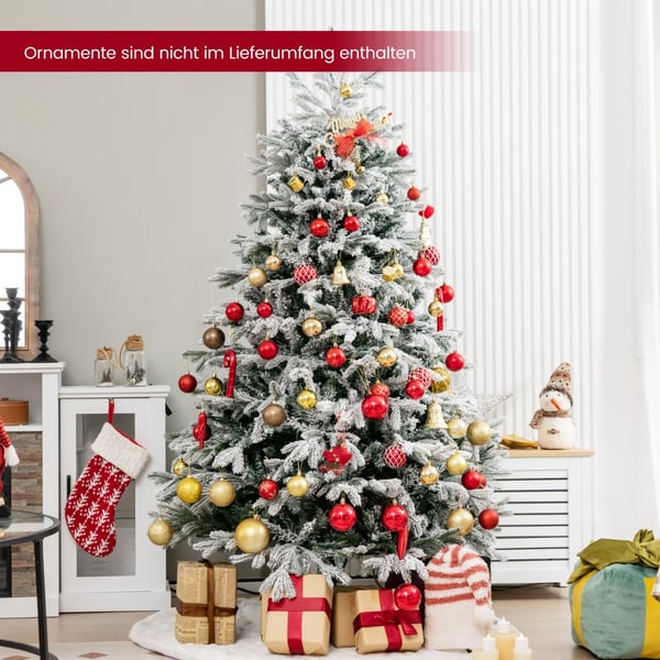 Kunstig juletræ, 180x120 cm, Grøn & Hvid , Star