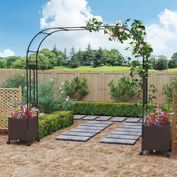 Havebue Espalier, 202x40x288 cm, Sort og Brun , Star