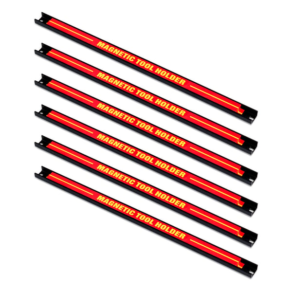 Magnetiske strips til værktøj, 46x1.5x2.5 cm, rød og sort , Star