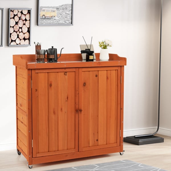 Utomhusskåp för förvaring, 99×48×99 cm, Natur , Star