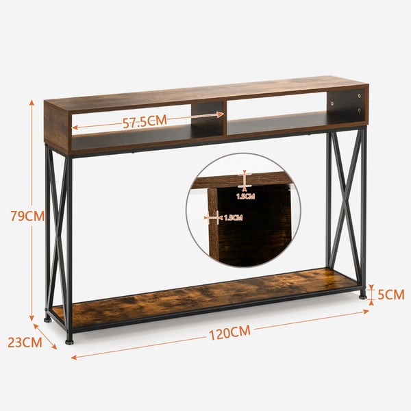 Konsolbord, 119×23×79 cm, Brun , Star