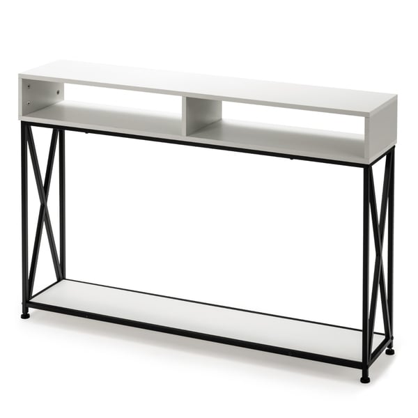 Konsolbord, 119×23×79 cm, Hvid/Sort/Brun , Star