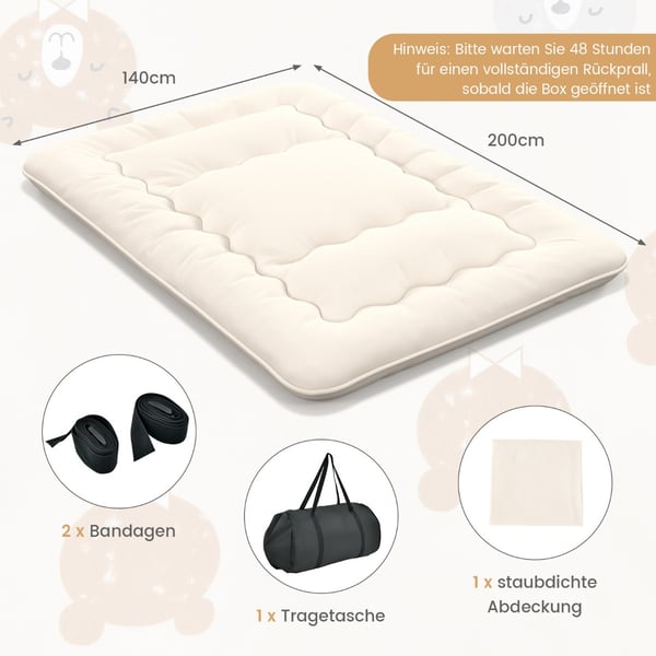 Futon madras, 140x200 cm, Beige , Star