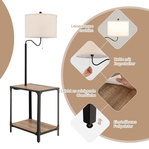 Sidebord, 49x34x144 cm - materiale: stål, mdf, linned , Star