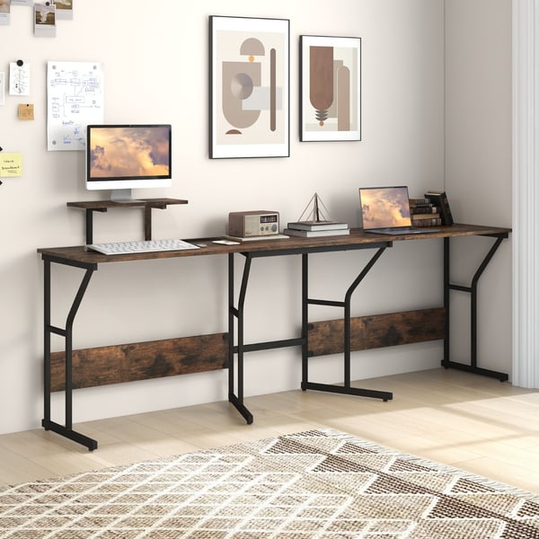 L-formet skrivebord, 148x148x91 cm, Brun , Star
