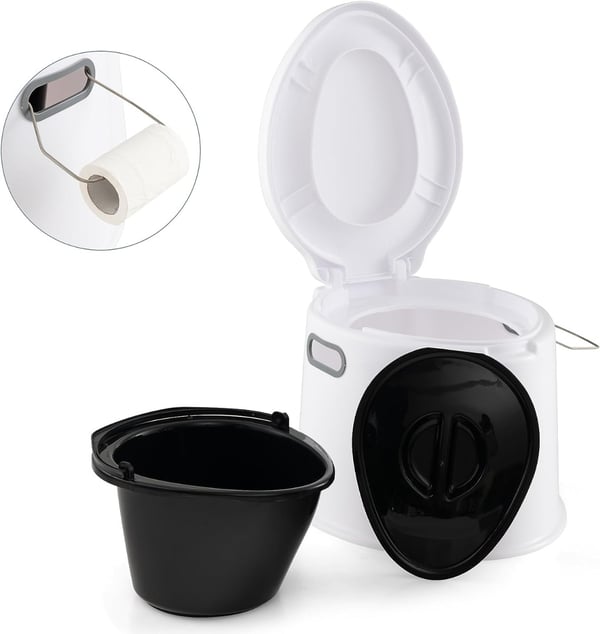 Transportabel Rejsetoilet, 41x49x34 cm, Hvid , Star