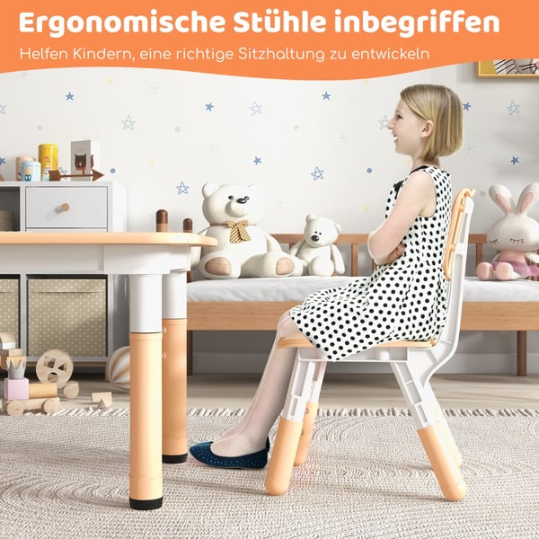 Barnbord och stolar set, 47x23.5x18.9"-23.6", Naturlig , Star