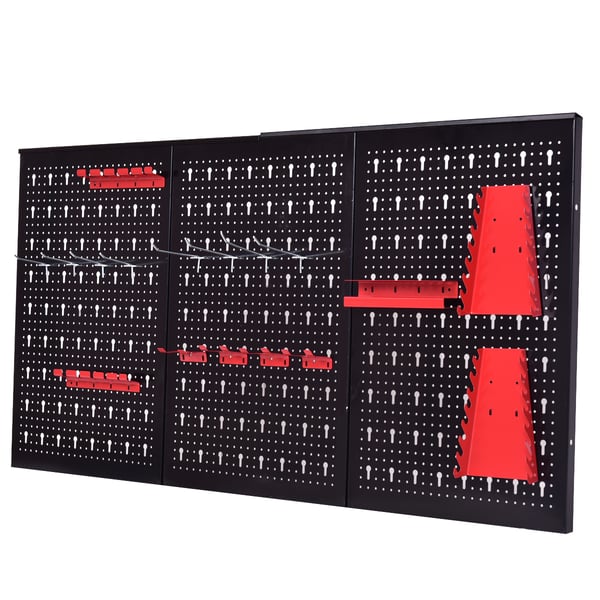 Metal Pegboard Garage Tool Board Holder, 122×61×2 cm inchesMetal Pegboard Garage Tool Board Holder, 122×61×2 cm , Star