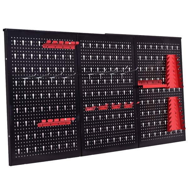 Metal Pegboard Garage Tool Board Holder, 122×61×2 cm inchesMetal Pegboard Garage Tool Board Holder, 122×61×2 cm , Star